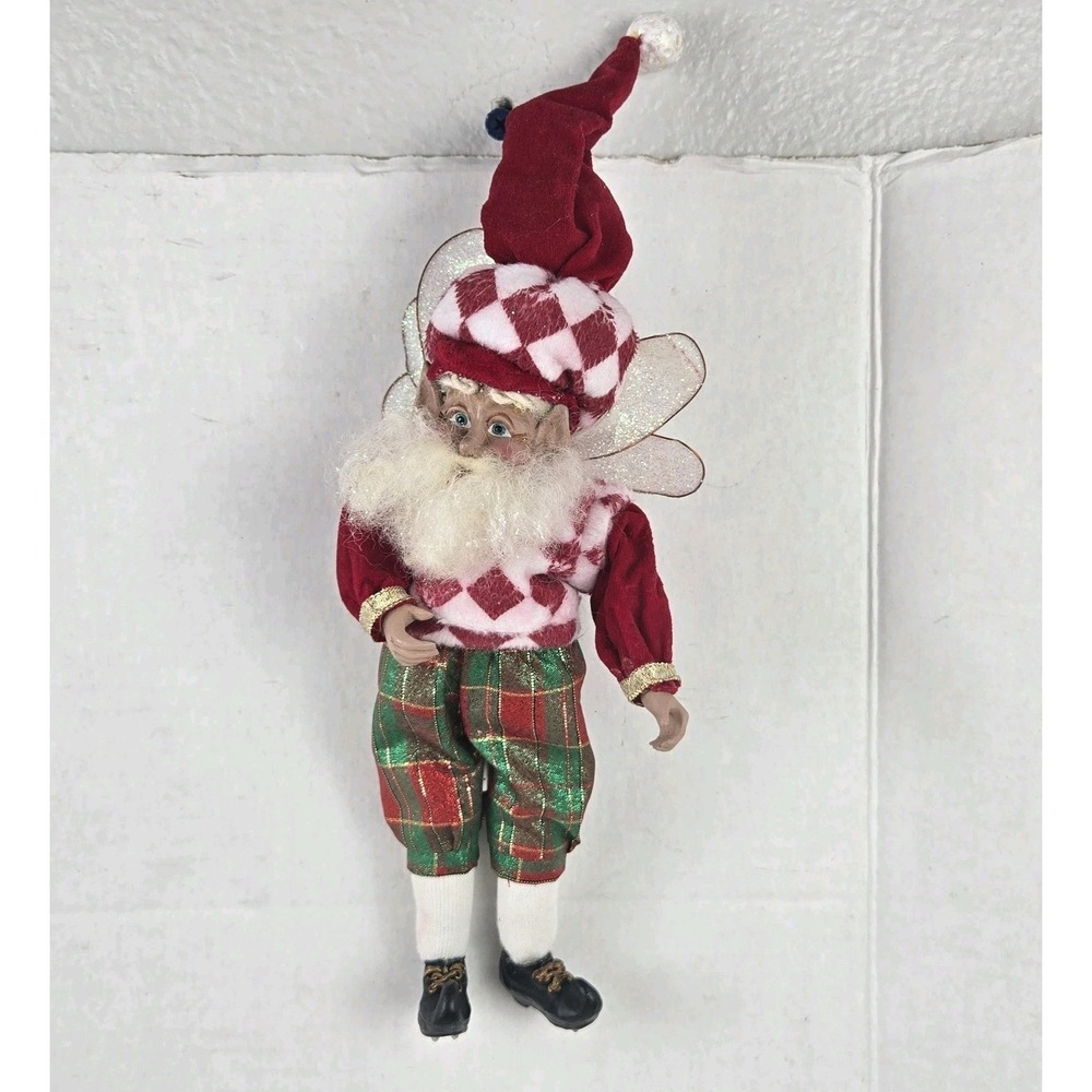 Vtg 2002 Original Mark Roberts Golf Fairy Elf Hanging Doll Ornament #513